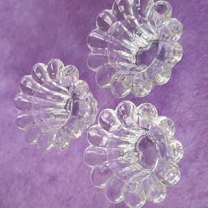 Set of 3 Borgonova Queen Crystal Candle Holders Made In Italy - Argonne Hall LLC